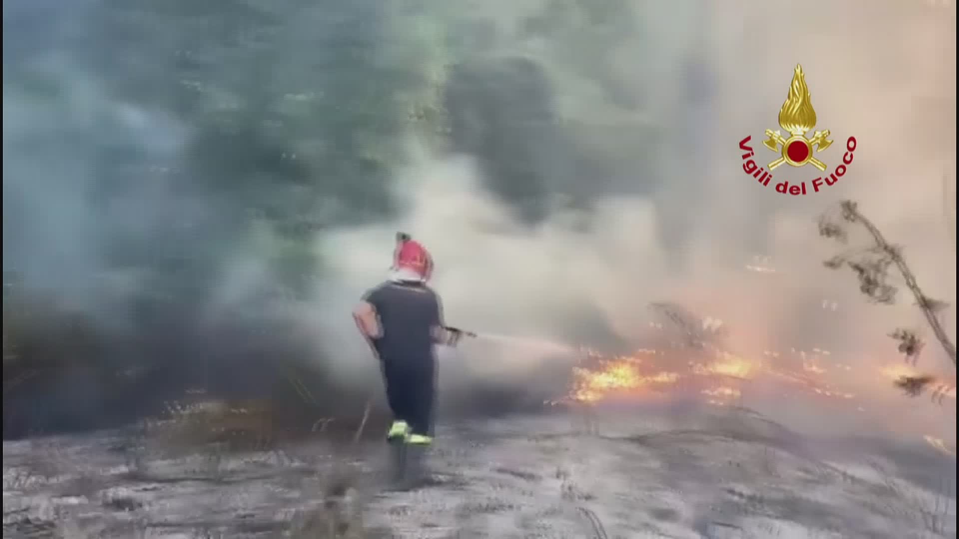 Ancora incendi: pompieri a lavoro da Corciano a Spoleto