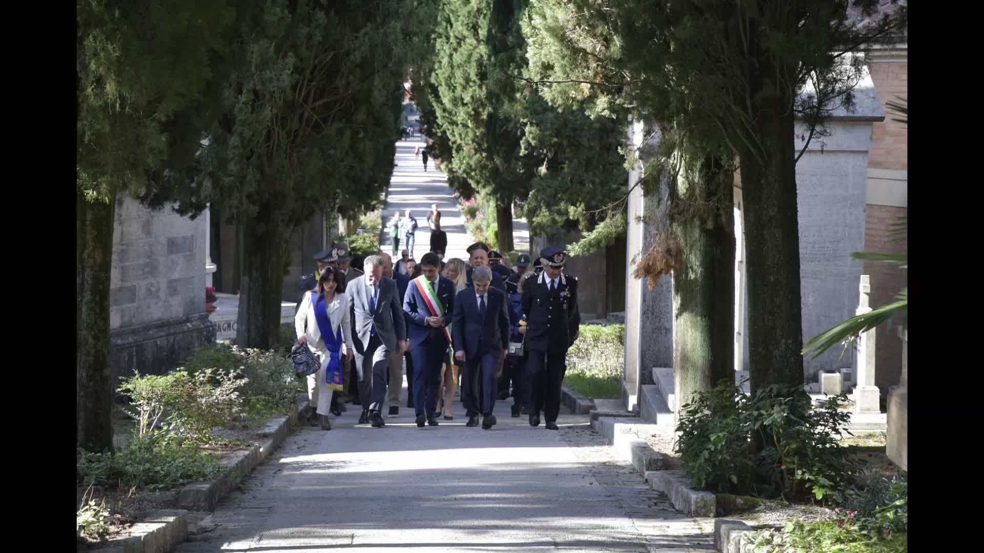 Commemorazione defunti. Omaggio istituzioni al Cimitero monumentale