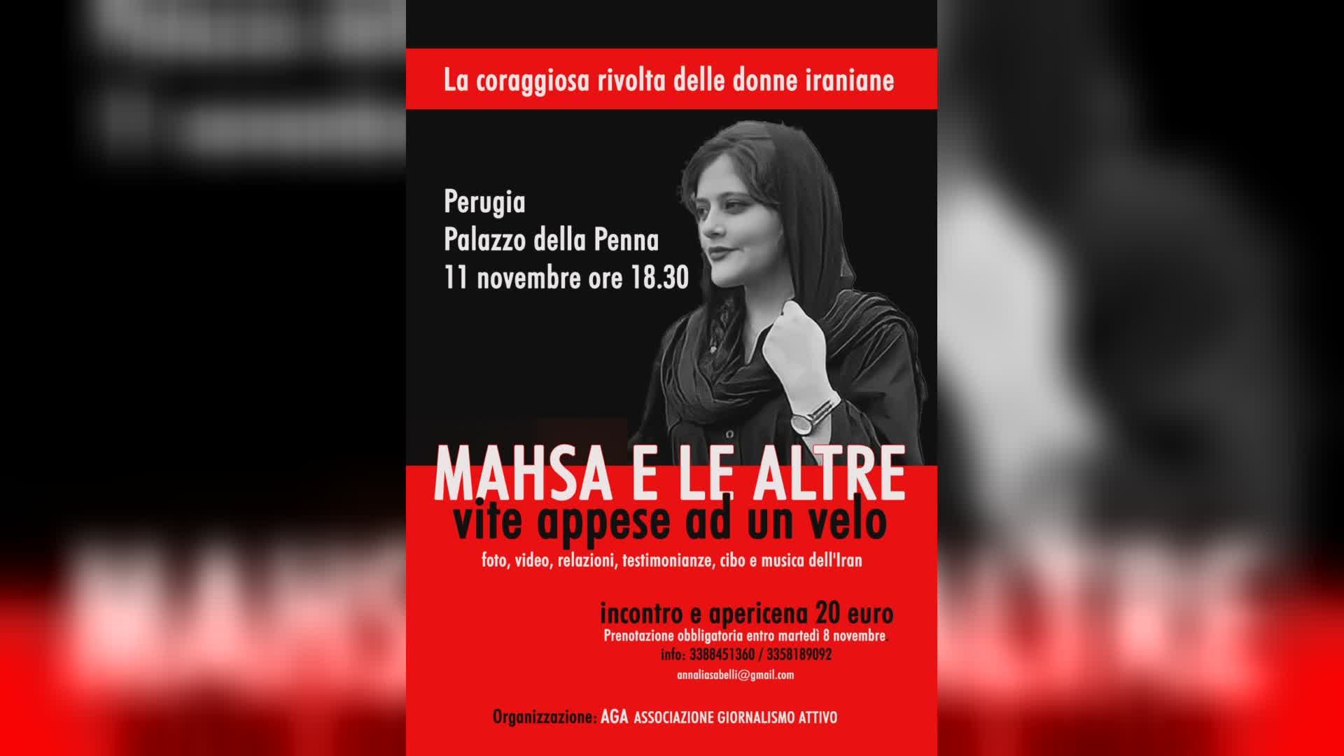 Aga organizza:“Mahsa e le altre: vite appese ad un velo”