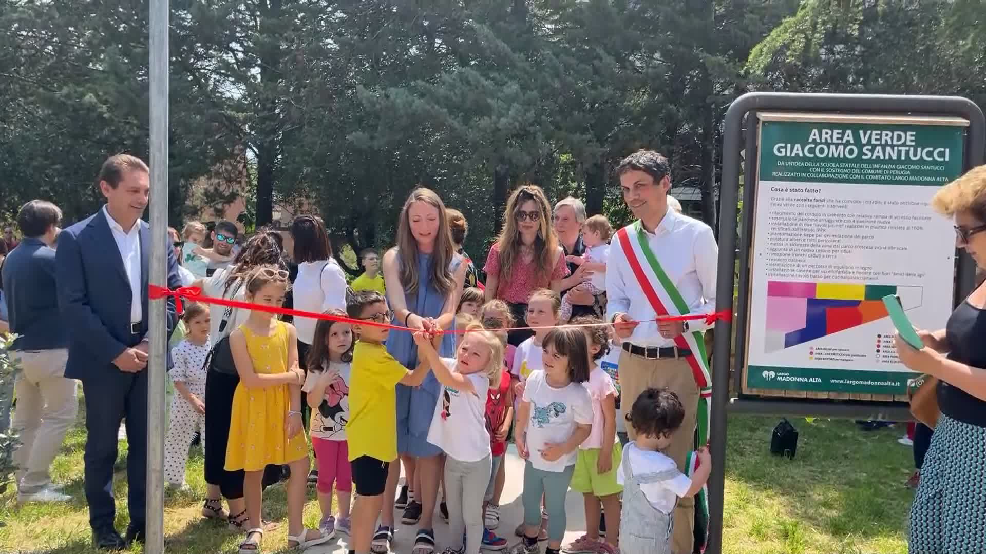 Taglio del nastro per l’area verde “Giacomo Santucci”