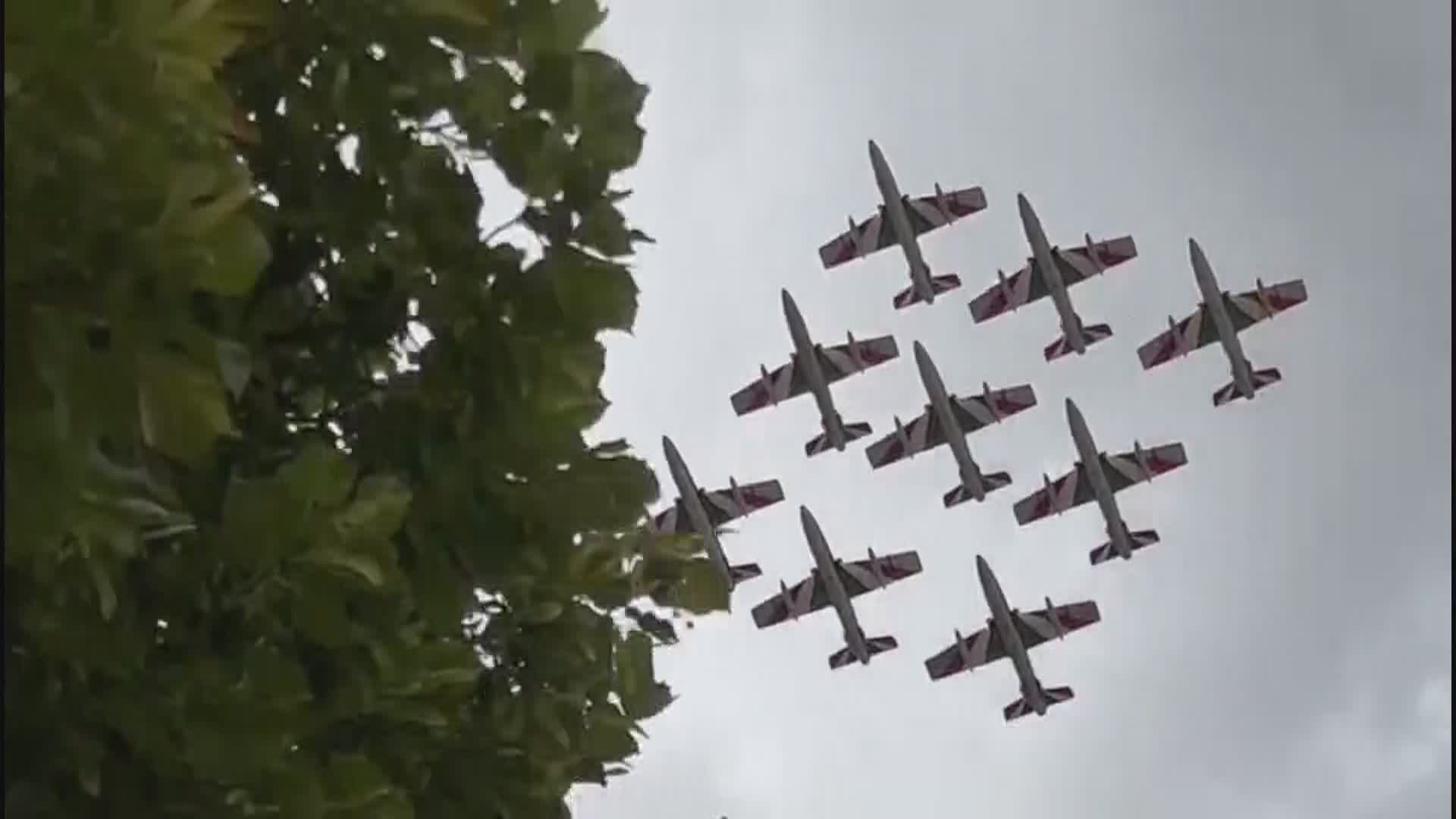 Alle 15 lo spettacolo delle Frecce Tricolori