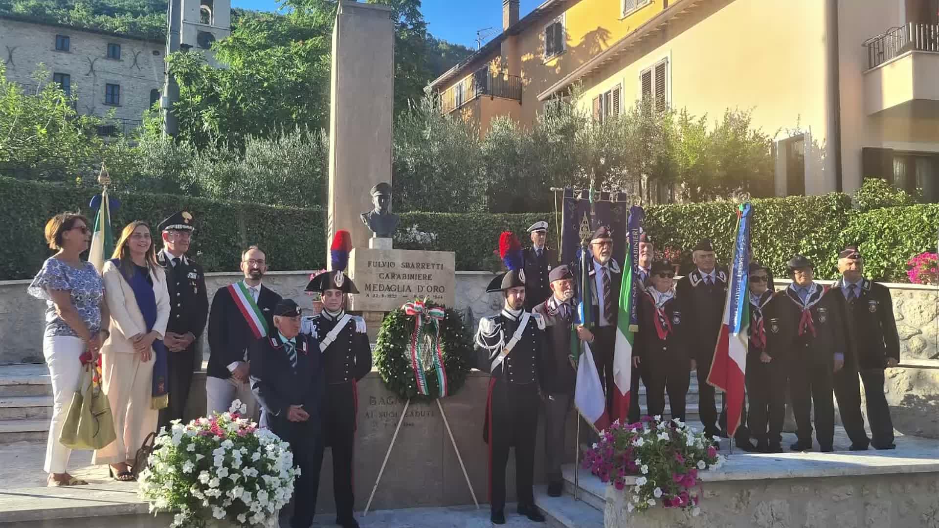 La comunità ricorda il carabiniere-eroe Fulvio Sbarretti