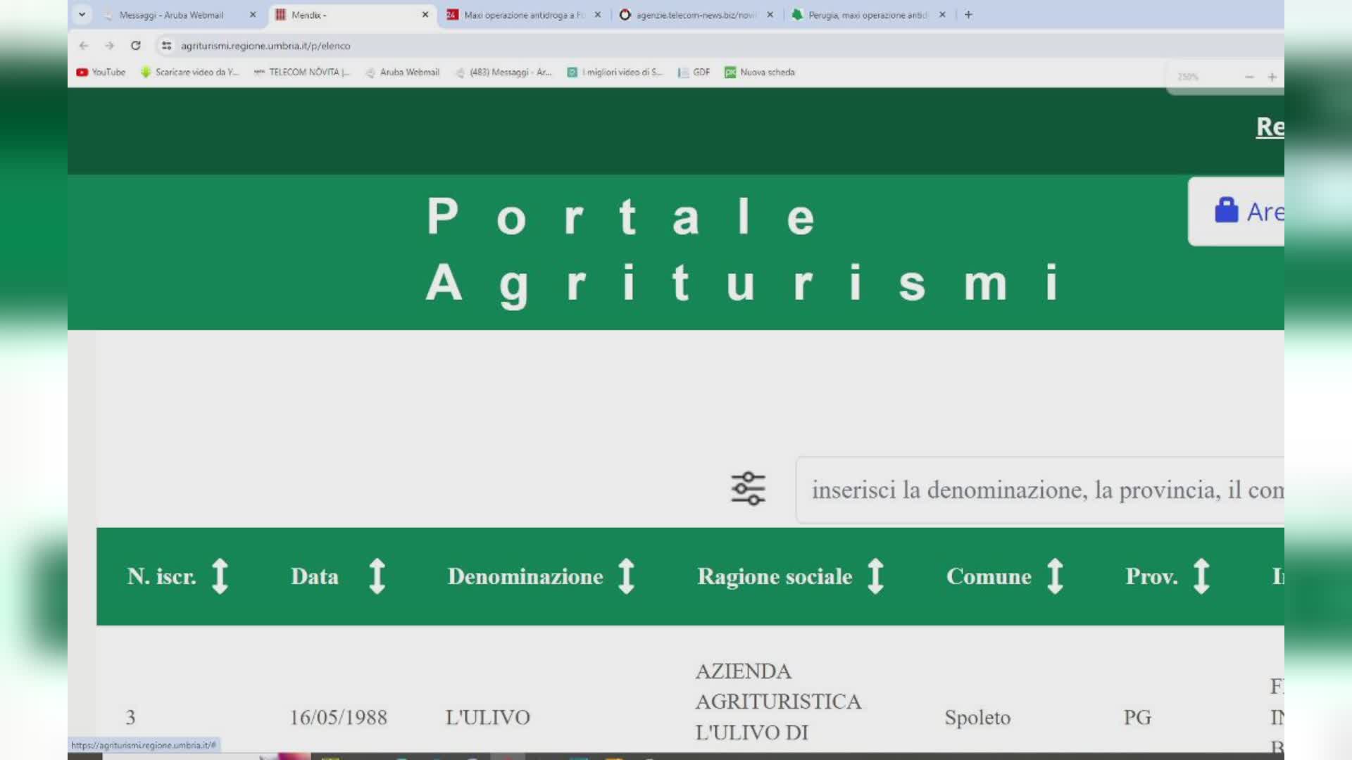 Agriturismo, attiva da oggi piattaforma digitale della Regione