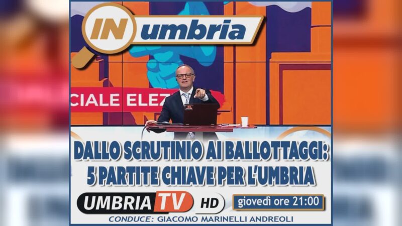 Dibattito politico post-voto stasera a “In Umbria”