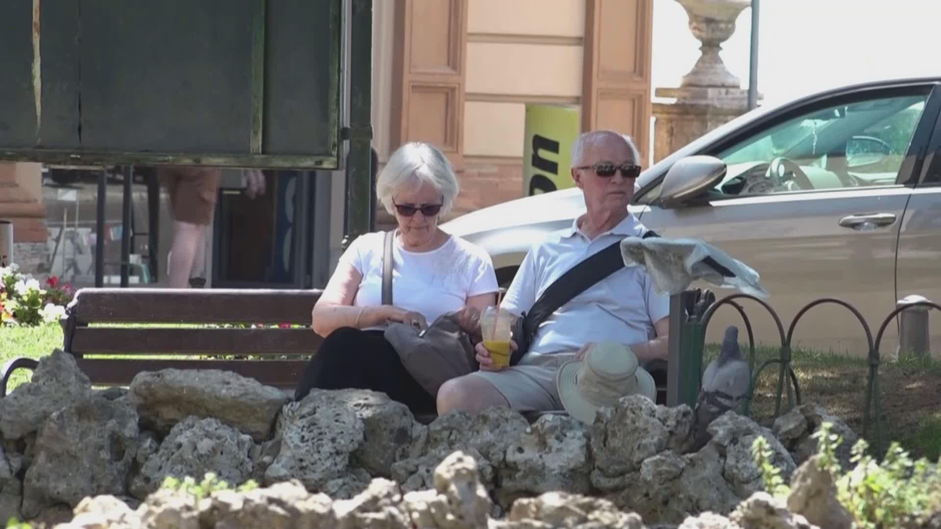 Cappa di calore con afa e sabbia sahariana in Umbria