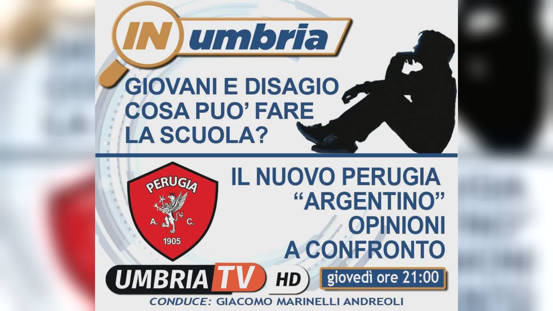 Il nuovo corso del Grifo e i disagi giovanili stasera a “In Umbria”