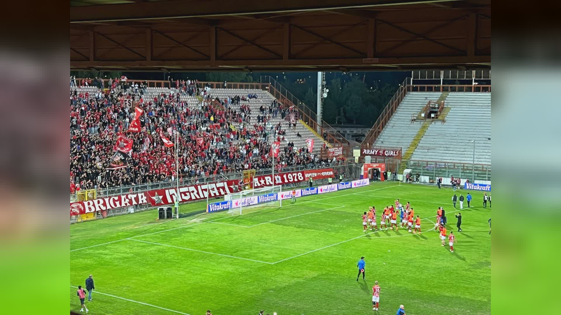 Perugia-Gubbio 1-1 davanti 7.000 tifosi. Apre D’Ursi, impatta Mezzoni