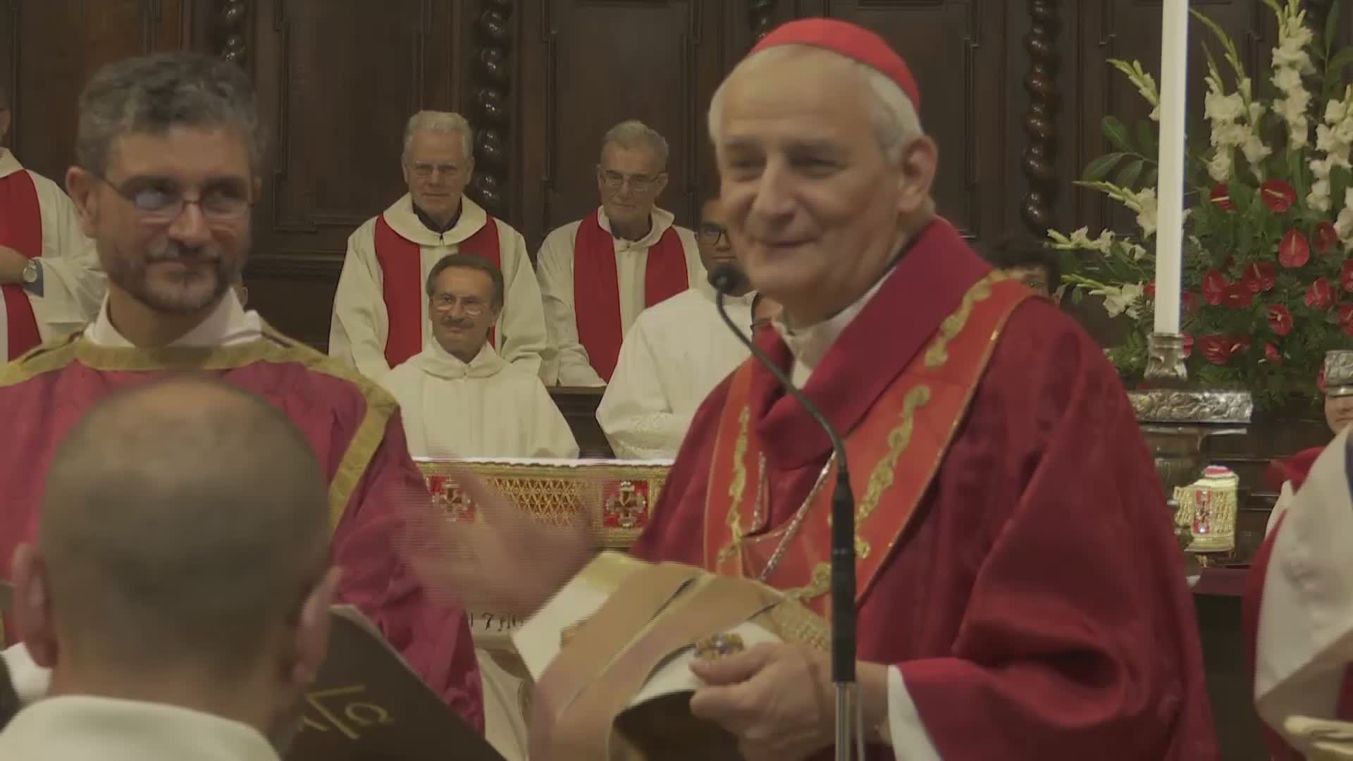 Cardinale Zuppi benedice nuovo abate Canonici regolari lateranensi