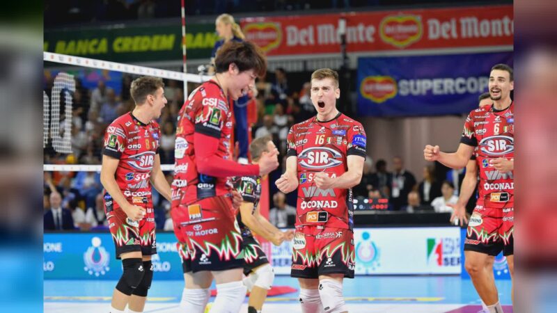 Sir Perugia vince la Supercoppa: Trento cede al tie break