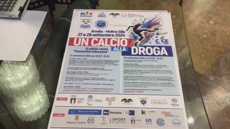 Presentato “Un Calcio alla Droga”. Il Calcio come “Comunità educante”