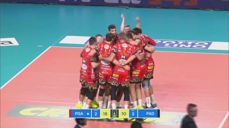 Sir Perugia, vittoria in rimonta: a Padova si impone al tie-break