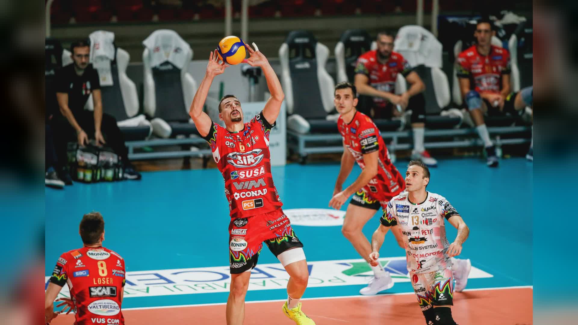 Sir Perugia, vittoria in rimonta: a Padova si impone al tiebreak