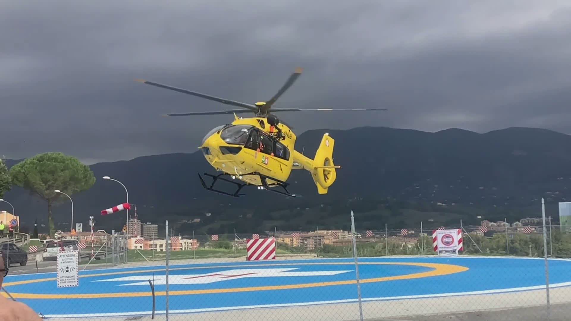 Primo intervento di elisoccorso all’ospedale di Terni per un 56enne