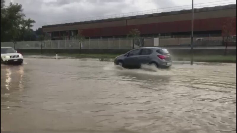 Maltempo, esonda il Genna. Chiusa strada allagata Orvietano