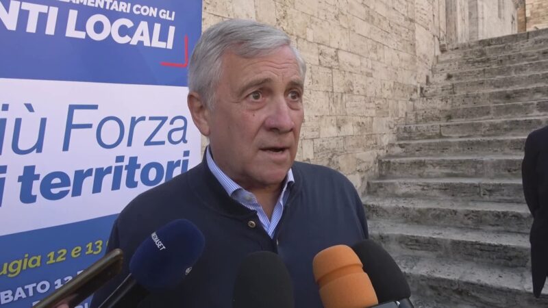 Il ministro e leader FI, Tajani guarda alle Regionali: “Tesei vincerà”