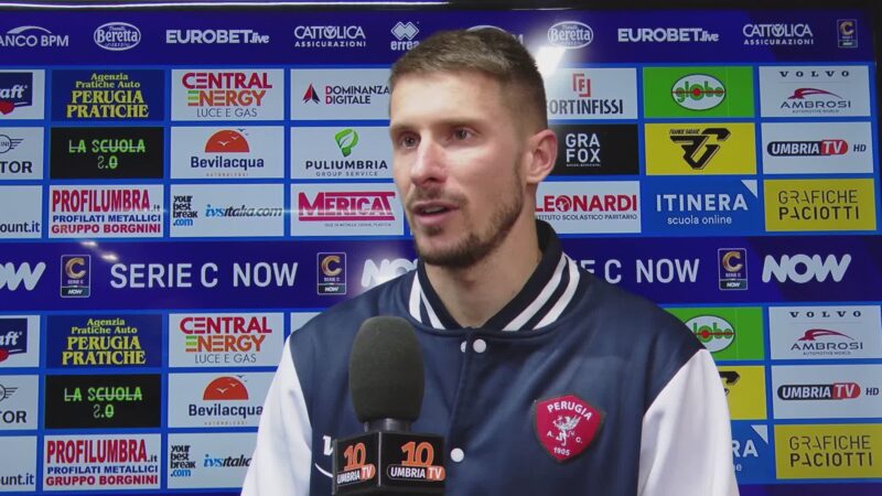 Perugia-Arezzo 1-2, Albertoni: “Dura recuperare dallo 0-2”