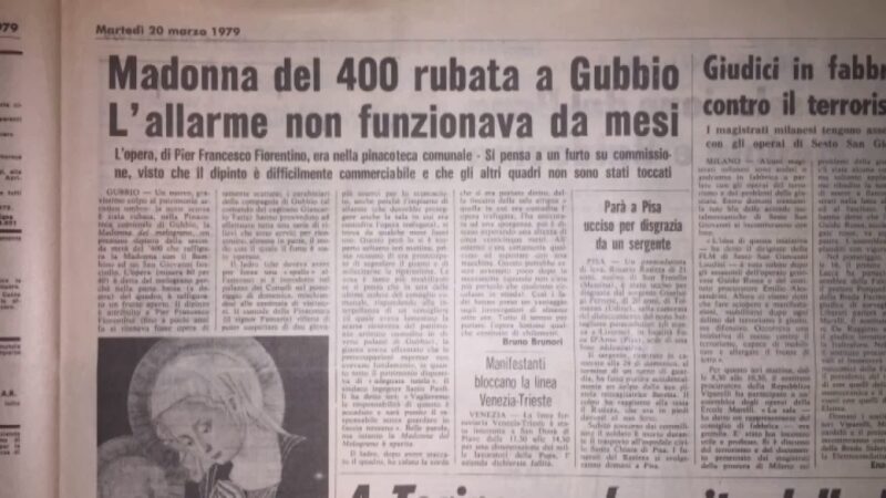 Ritrovata la “Madonna del Melograno”: l’opera fu rubata nel 1979