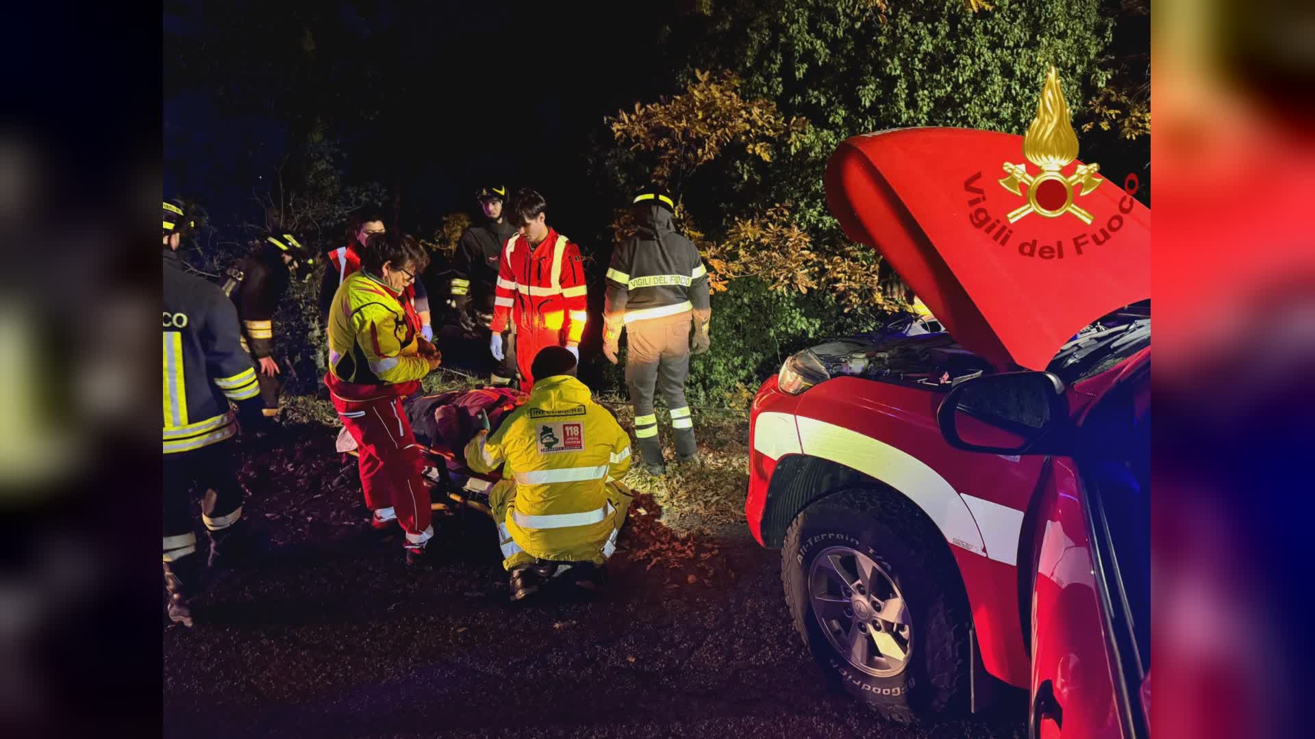 Perde controllo auto. Fuori strada C. Teverina e Tordimonte