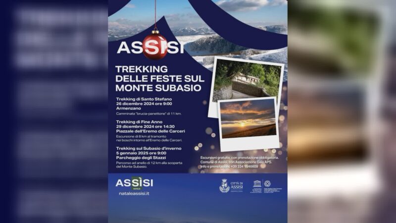 Tutto pronto per il “Trekking delle Feste” sul monte Subasio