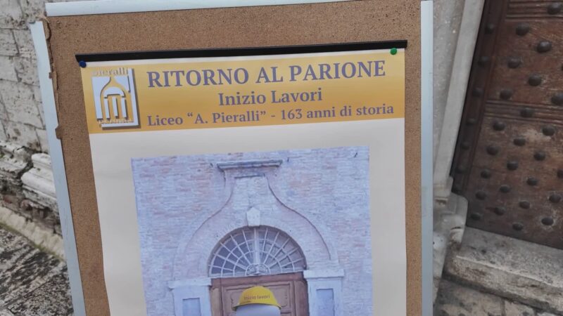 Ritorno al Parione, cominciano i lavori al Liceo Pieralli