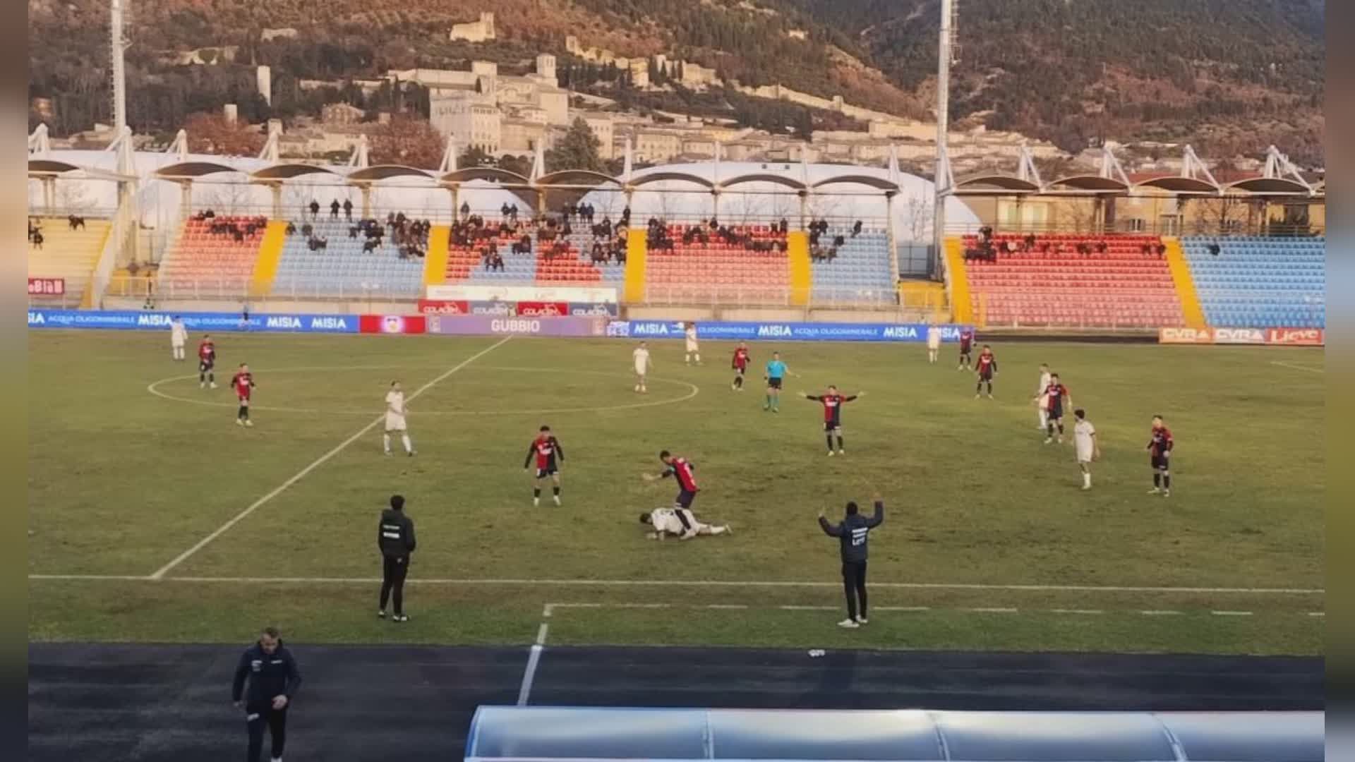 Il Gubbio ritrova gol e vittoria: 3-1 alla Lucchese, bis di Tommasini