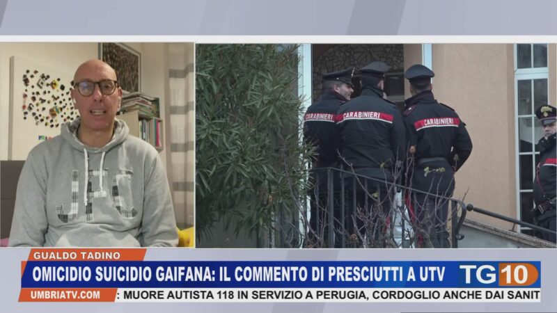 Omicidio suicidio Gaifana: il commento di Presciutti a UTV