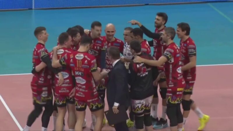 La Sir supera 3-0 Cisterna: ventiduesima vittoria di fila