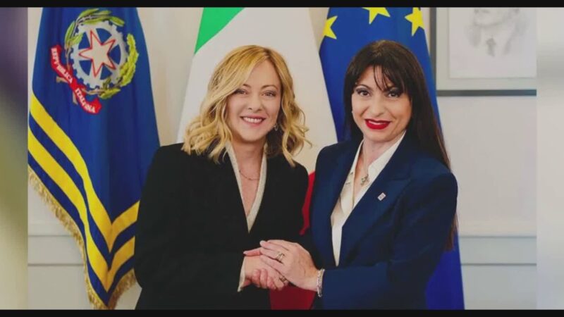 Stefania Proietti incontra Giorgia Meloni e Matteo Salvini