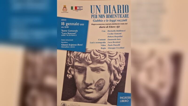 Teatro, al ‘Ronconi’ “Un diario per non dimenticare”