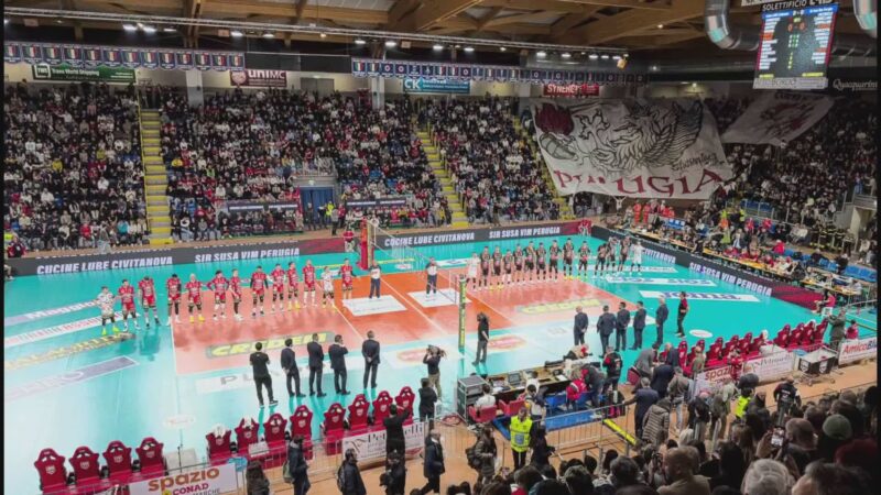 Altro stop per la Sir Perugia, la Lube si impone 3-1