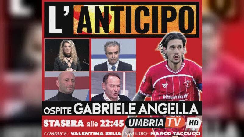 Grifo, Angella ospite a “L’Anticipo” su UmbriaTv stasera alle 22.45