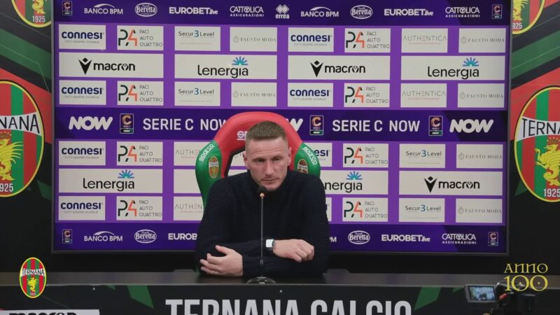 Ternana-Arezzo 3-1, Abate: “Vittoria da sei punti”