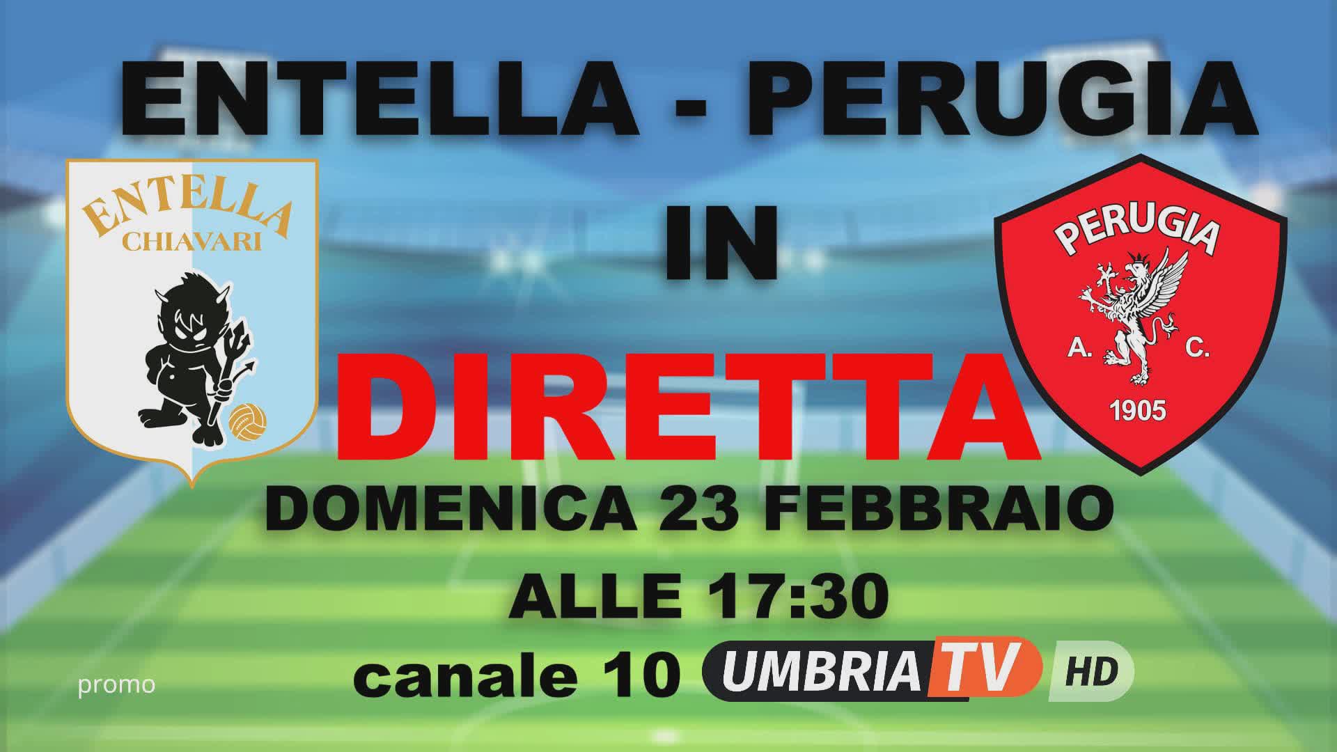 Virtus Entella – Perugia in diretta su Umbriatv domenica 23 febbraio