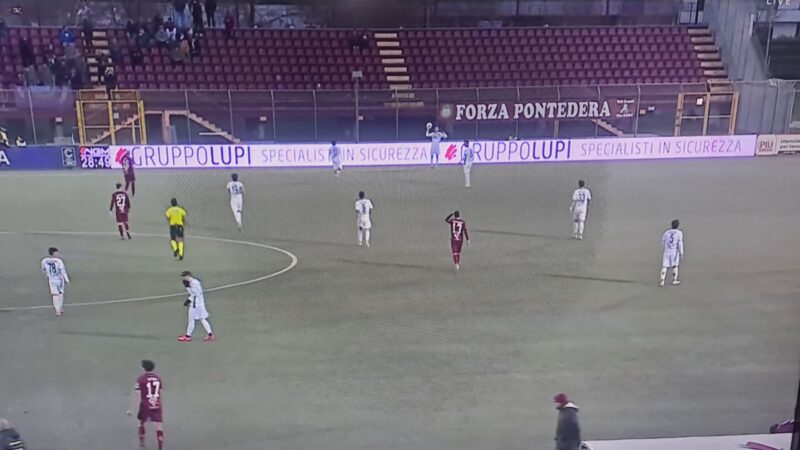 Pontedera-Gubbio 2-1: secondo ko di fila per i rossoblù