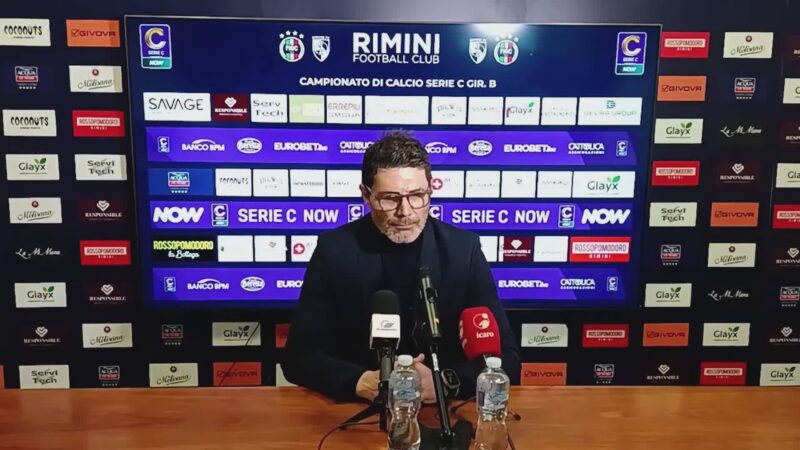 Rimini-Gubbio 0-1. Fontana: “Io innamorato dei miei ragazzi”