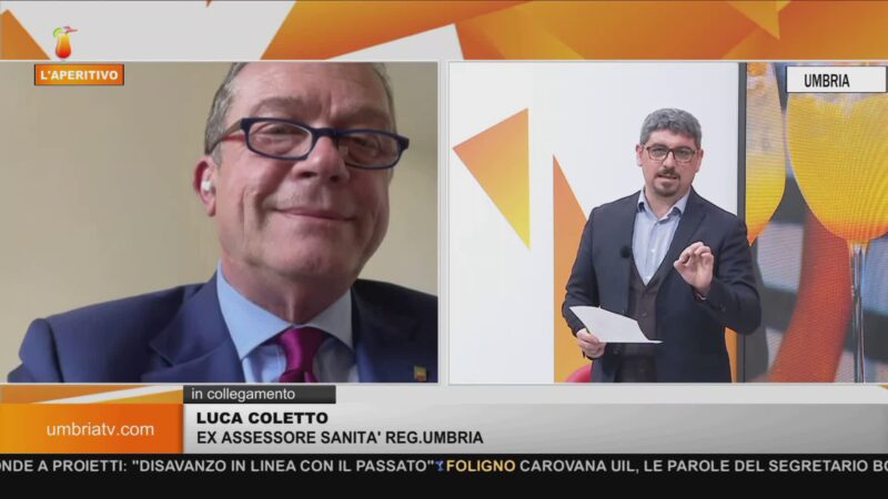 Coletto a Umbria Tv: “I problemi della sanità partono da lontano”